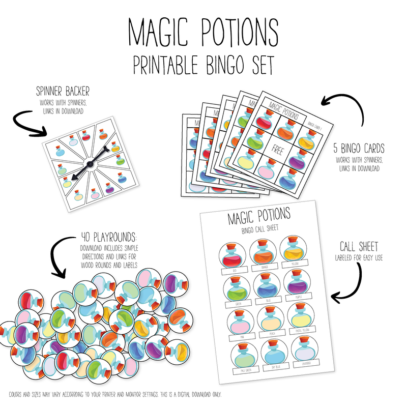 Magic Potion Kitchen Bingo Game Pack