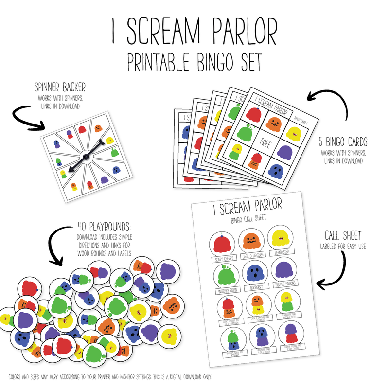 I Scream Parlor Bingo Game Pack