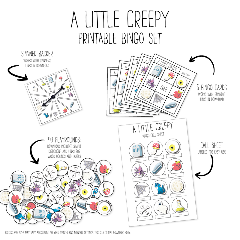 A Little Creepy Bingo Game Pack