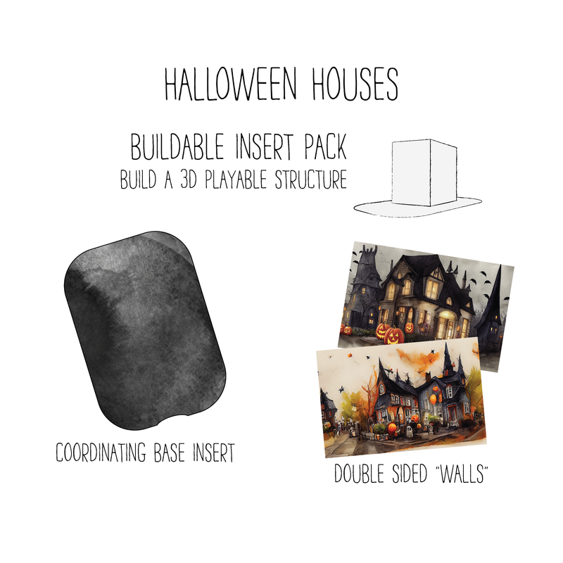 Halloween Houses & Ghosts Buildable Insert Pack