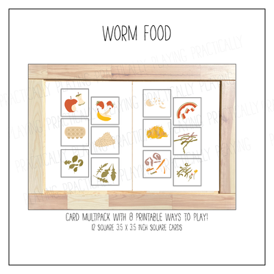 Worm Food Card Pack & Print and Fold Box