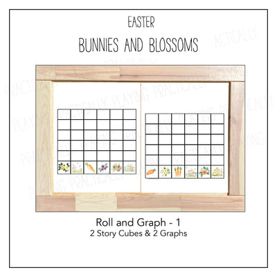 Easter Card Bunnies and Blossoms