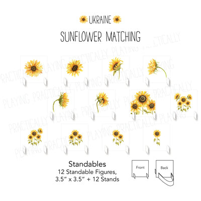 Ukraine- Sunflower Matching Cards and Cubes