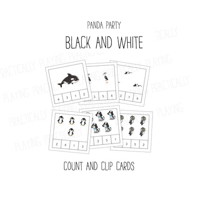 Panda Party- Black and White Card Pack