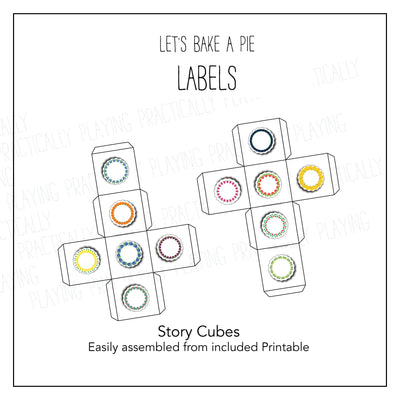Let's Bake a Pie- Blank Labels, Cards and Cubes