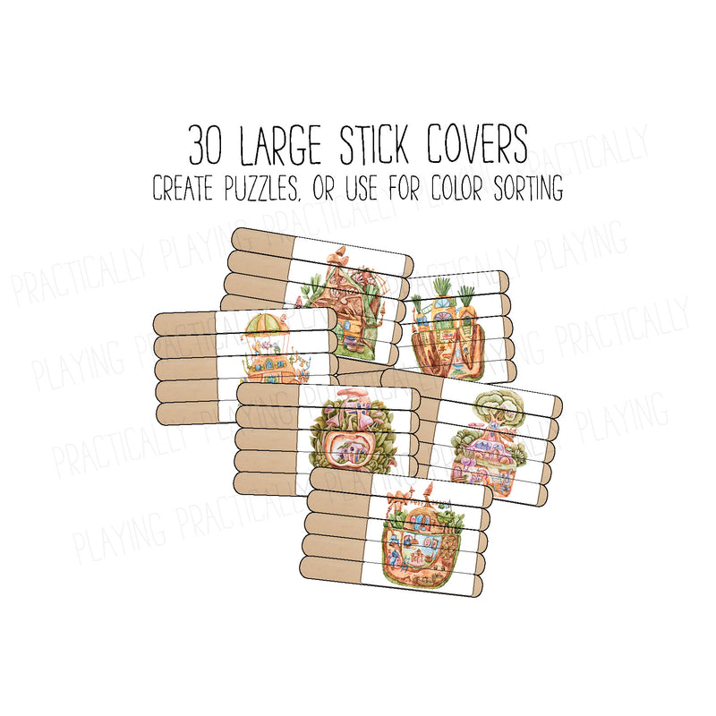 Enchanted Garden Craft Stick Covers and Toppers