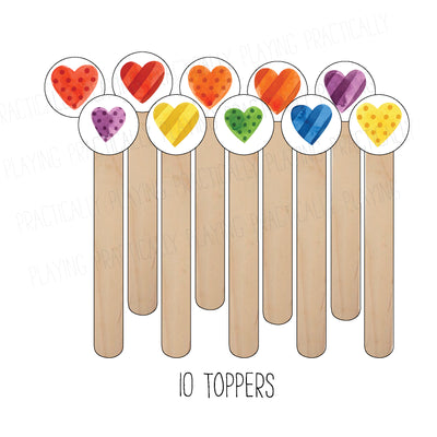 Love is Love Craft Stick Covers and Toppers A