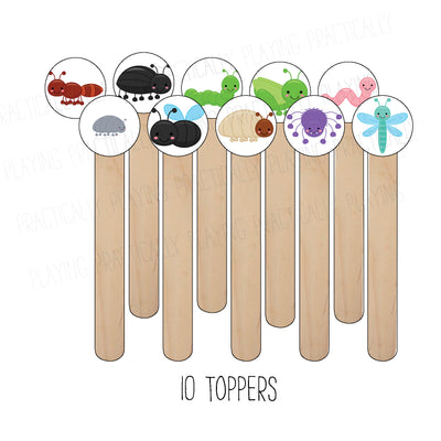 Cute Bugs Craft Stick Covers and Toppers