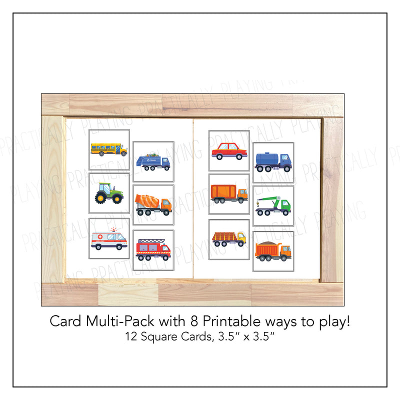 Wheels on The Bus Card Pack & Print and Fold Box