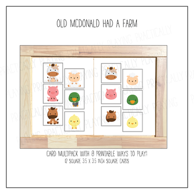 Old MacDonald's Farm Card Pack & Print and Fold Box A