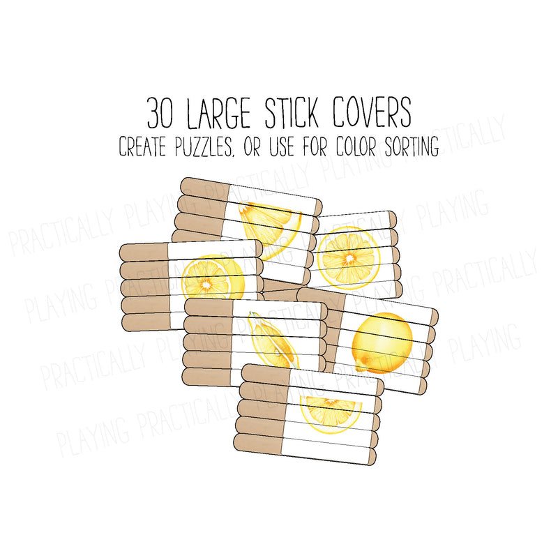 Lemonade Stand Craft Stick Covers and Toppers B