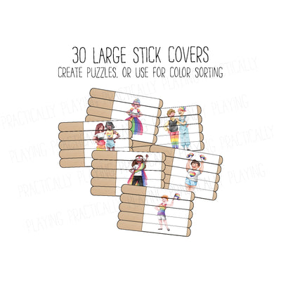 Love is Love Craft Stick Covers and Toppers B