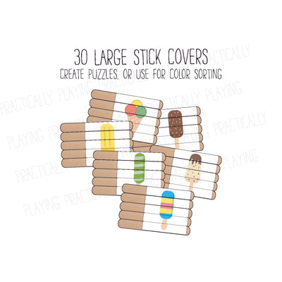 Ice Cream Craft Stick Covers and Toppers B