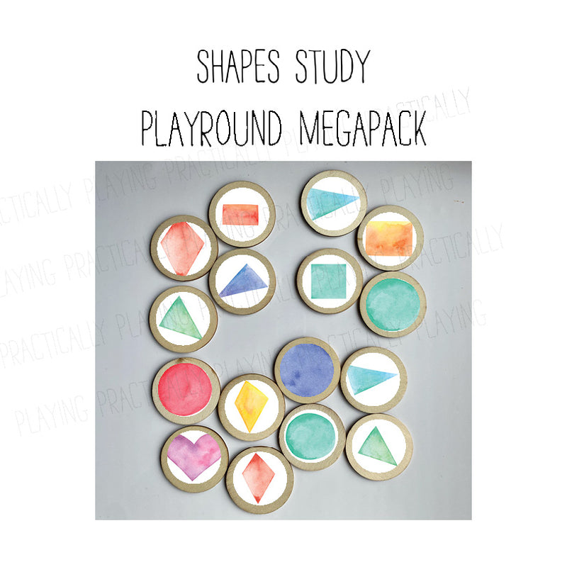 Watercolor Shapes PlayRound Mega Pack