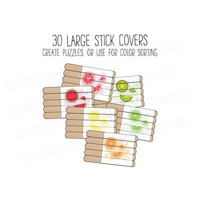 Lemonade Stand Craft Stick Covers and Toppers C