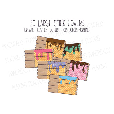 Ice Cream Craft Stick Covers and Toppers C