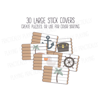 Pirate Adventures Craft Stick Covers and Toppers C