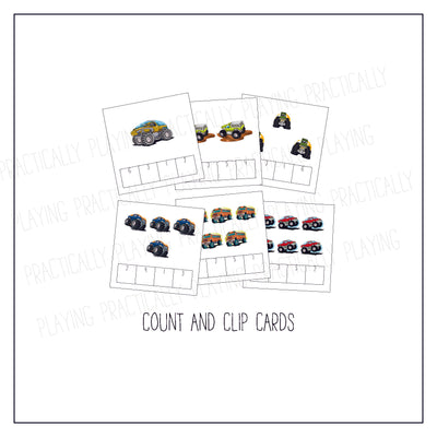 Monster Trucks Card Pack & Print and Fold Box C