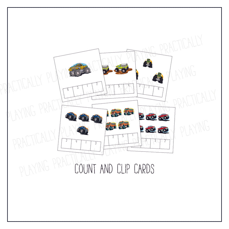 Monster Trucks Card Pack & Print and Fold Box C
