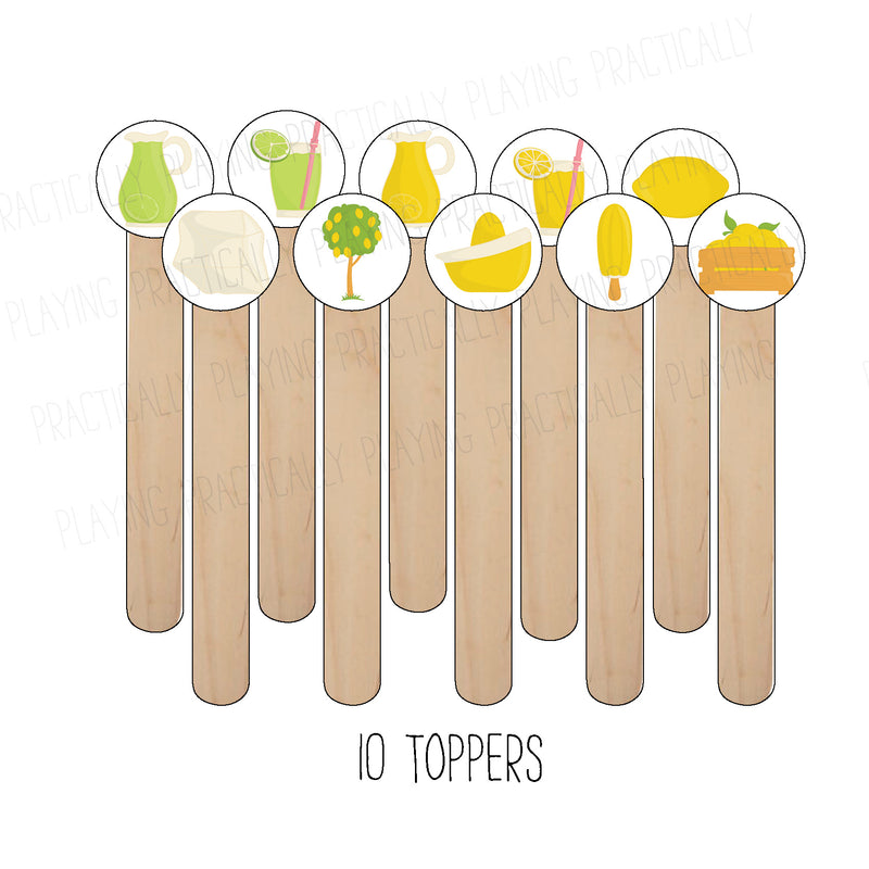 Lemonade Stand Craft Stick Covers and Toppers D