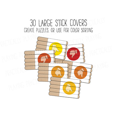 Emotional Scale Craft Stick Covers and Toppers D