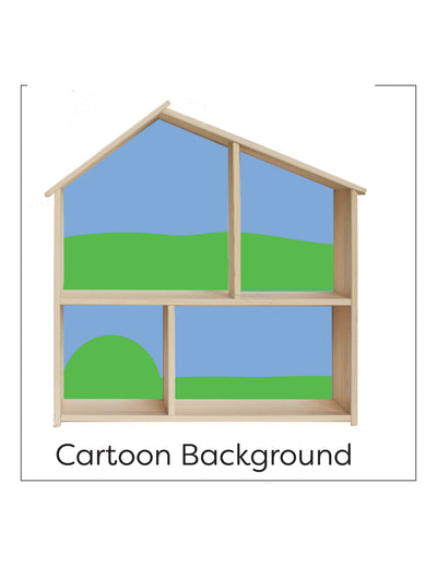 Cartoon Background Dollhouse Printable Insert