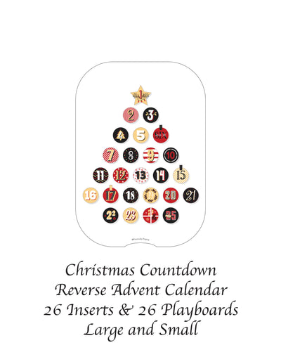 Christmas Countdown Advent Calendar Printable Inserts