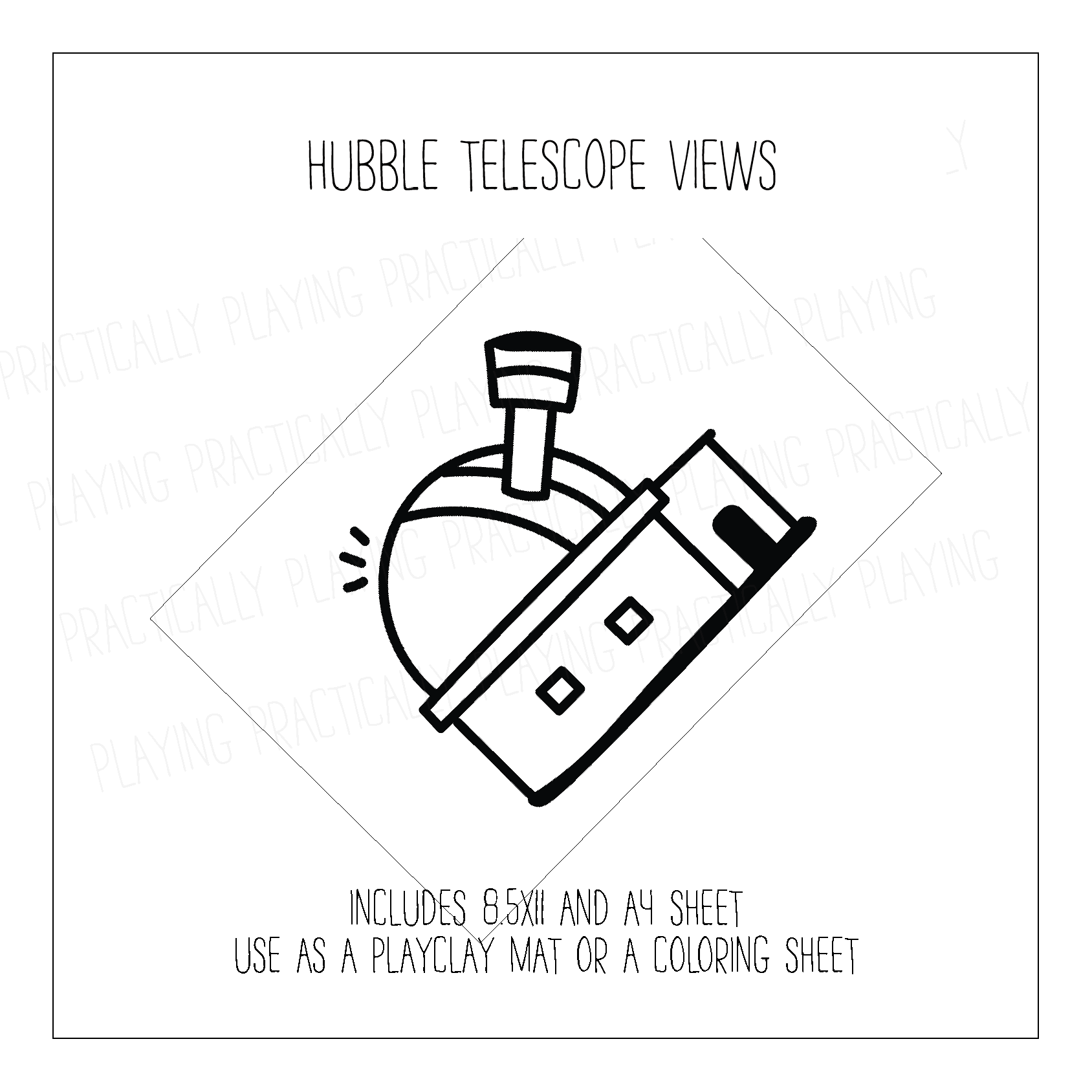 Hubble Space Telescope Coloring Sheet Practically Playing