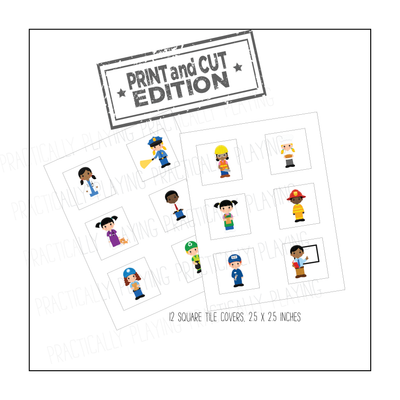 Community Helpers and Village Constructable Mini Pack - Cricut Print and Cut Compatible