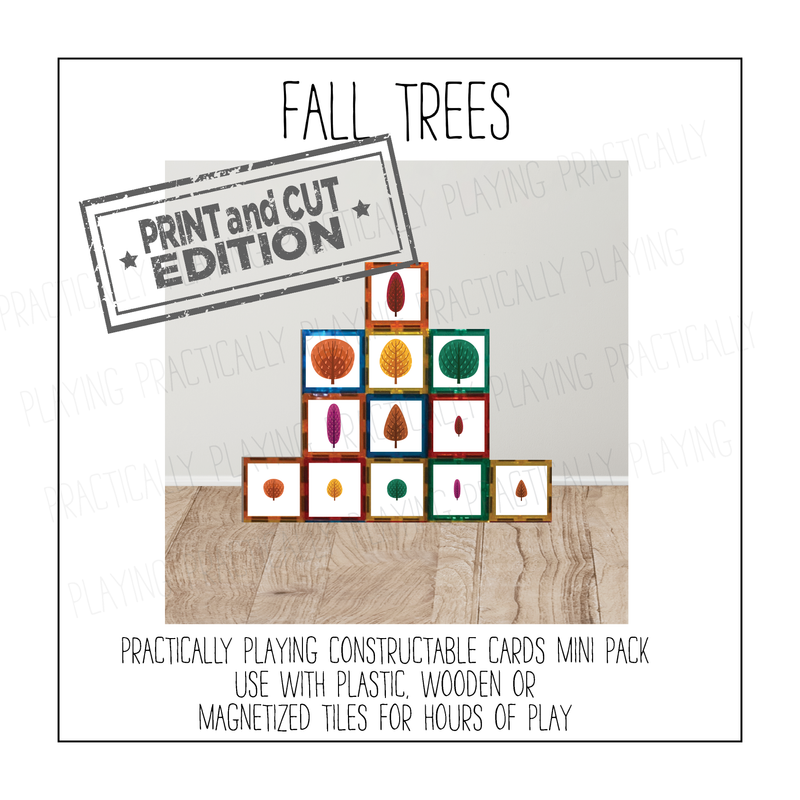 Fall Trees  Constructable Mini Pack - Cricut Print and Cut Compatible