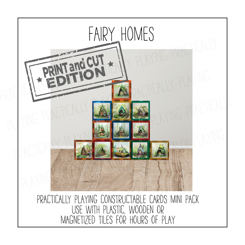 Fairy Homes Constructable Mini Pack - Cricut Print and Cut Compatible