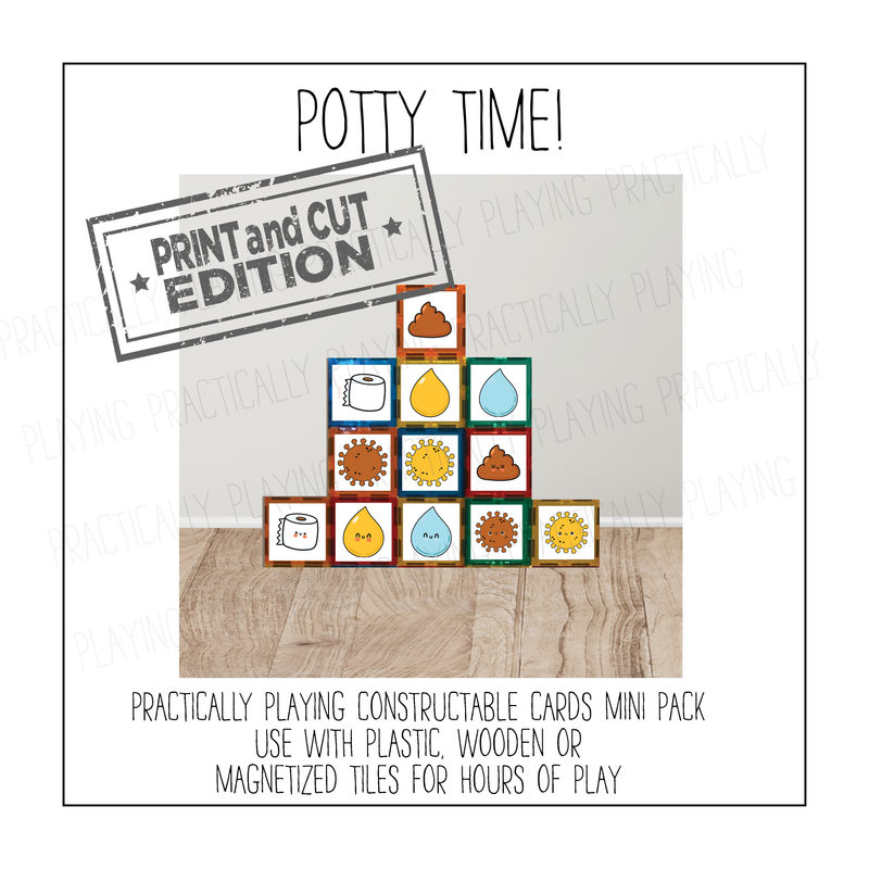Potty Time Constructable Mini Pack - Cricut Print and Cut Compatible