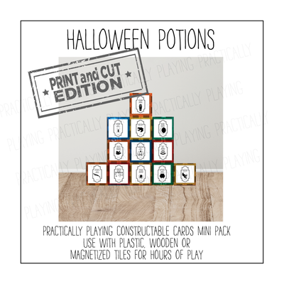 Halloween Potion Labels Constructable Mini Pack - Cricut Print and Cut Compatible