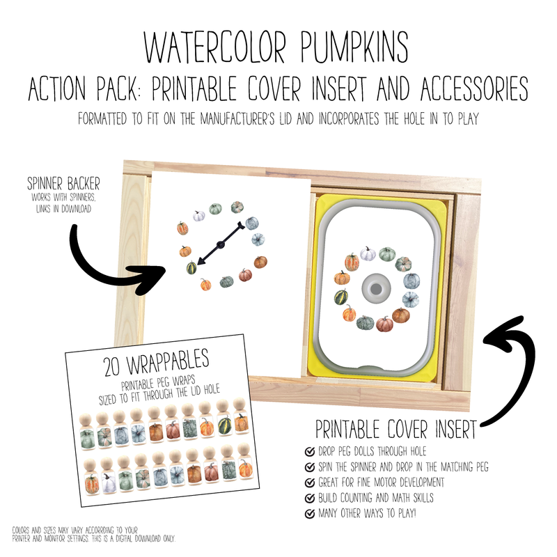 Watercolor Pumpkins Cover Action Pack