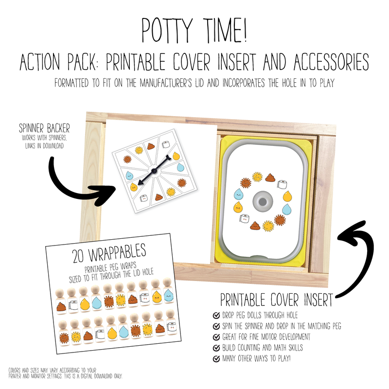 Potty Time Printable Cover Action Pack