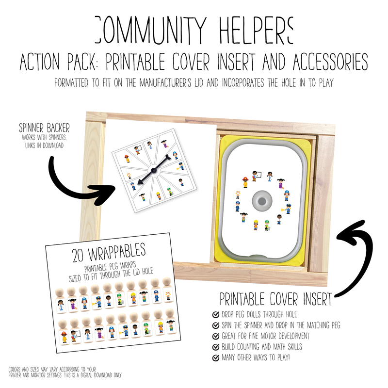 Community Helpers and Village Cover Action Pack