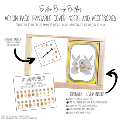 Easter Bunny Buddies Action Pack- Cricut Print and Cut