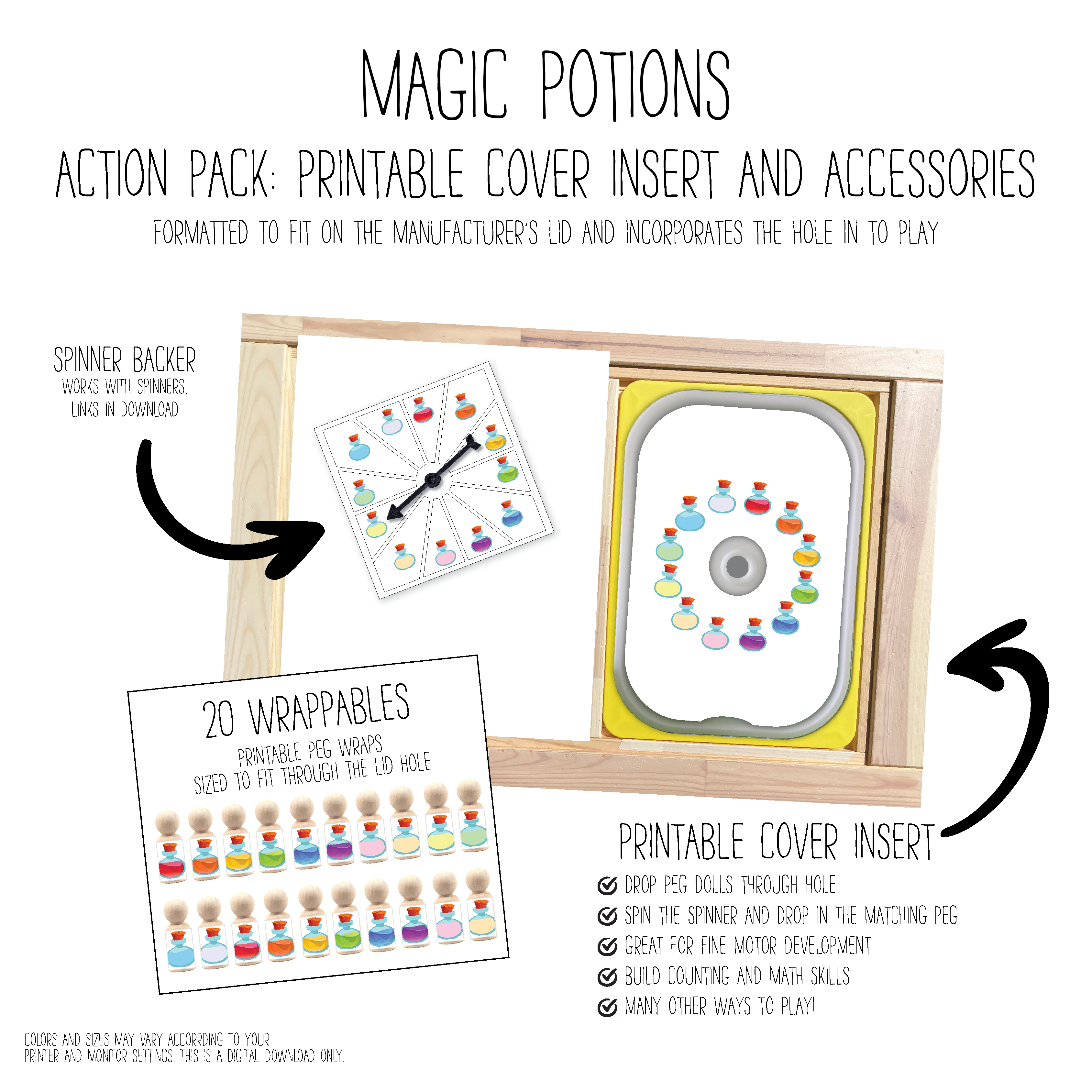 Magic Potion Kitchen Printable Cover Action Pack – Practically Playing