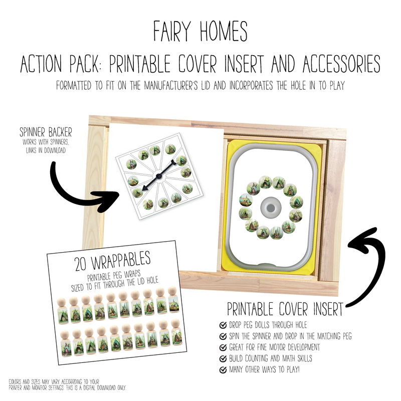 Fairy Homes Printable Cover Action Pack