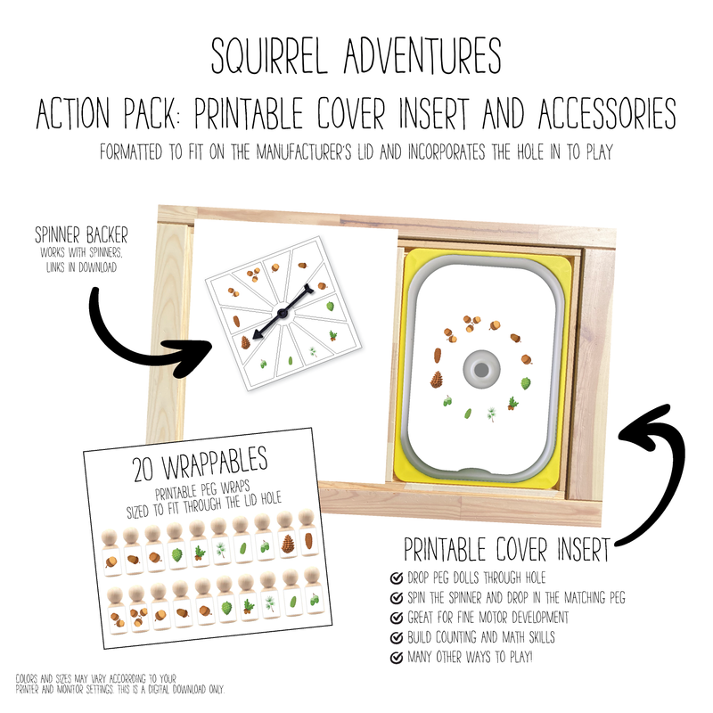 Squirrel Adventures Printable Cover Action Pack (VIP EXCLUSIVE!!)
