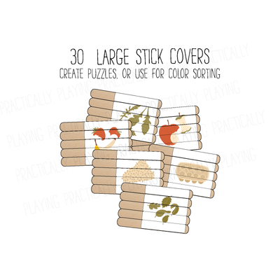 Worm Food Craft Stick Covers and Toppers