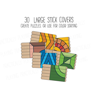 Stained Glass Craft Stick Covers and Toppers