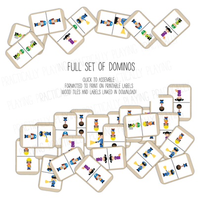 Community Helpers and Village Domino Game Pack