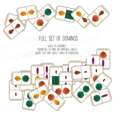 Fall Trees Domino Game Pack