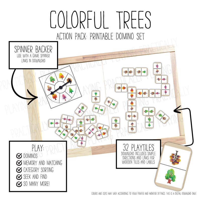 Colorful Trees Domino Game Pack
