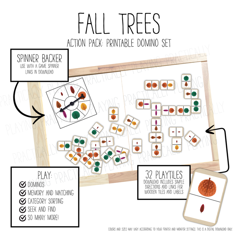 Fall Trees Domino Game Pack