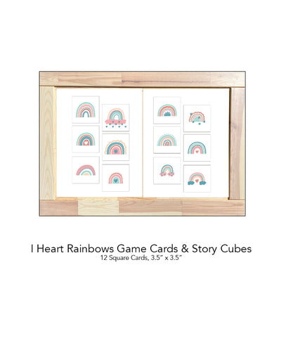 I Heart Rainbows Game Cards & Story Cubes