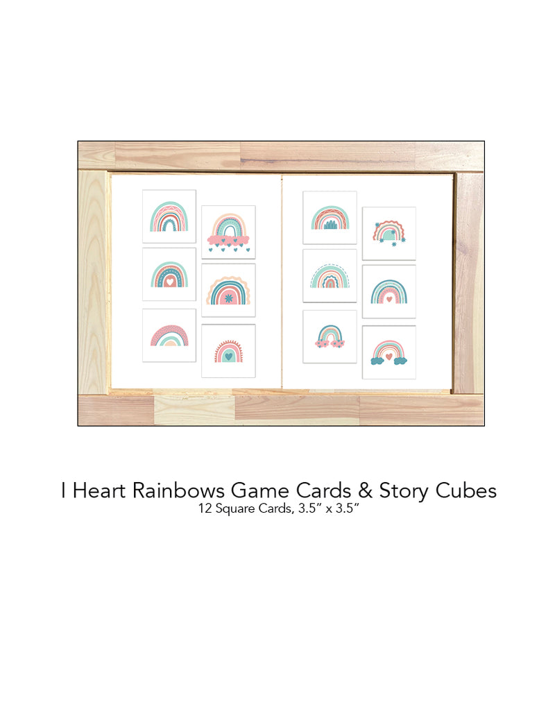 I Heart Rainbows Game Cards & Story Cubes