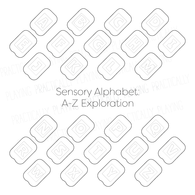 Sensory Alphabet Printable Inserts, Posters or Playboards