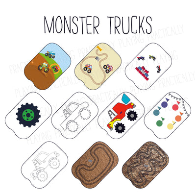 Monster Trucks Printable Insert Pack